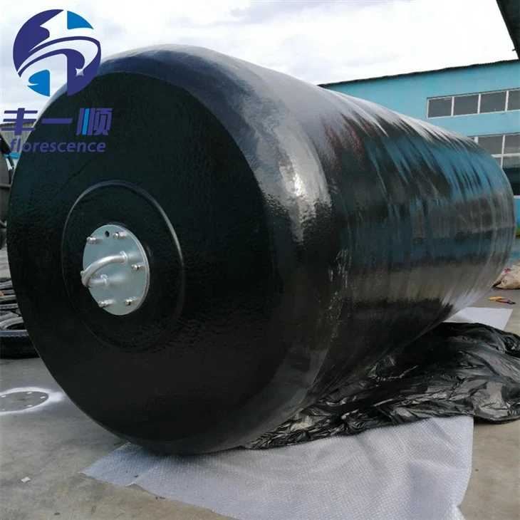 Black cylindrical foam fender